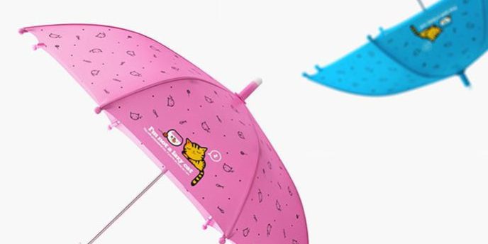 Cute automatic long handle children umbrella (8)