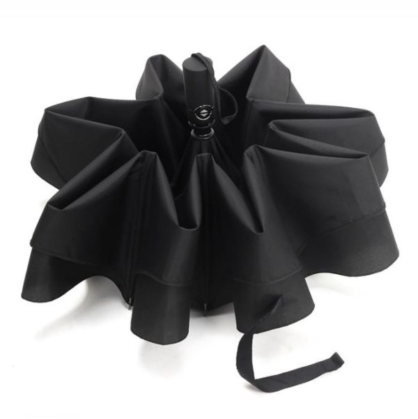 Tri-fold automatic double-layer windproof umbrella (5)