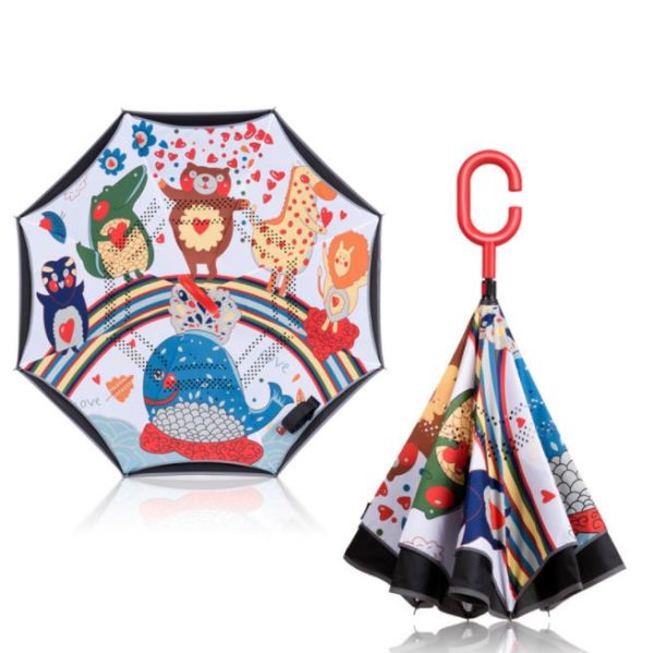 Kids reflective double-layer windproof umbrella (4)